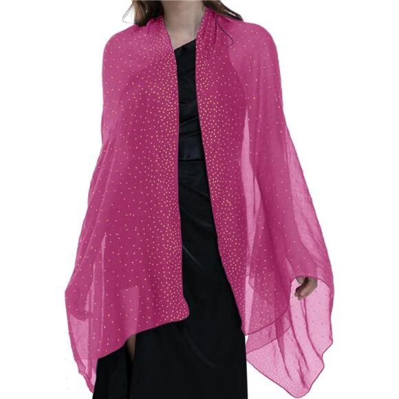 Night Shawls and Wraps for Evening Dresses F. Rose/Gold Stars